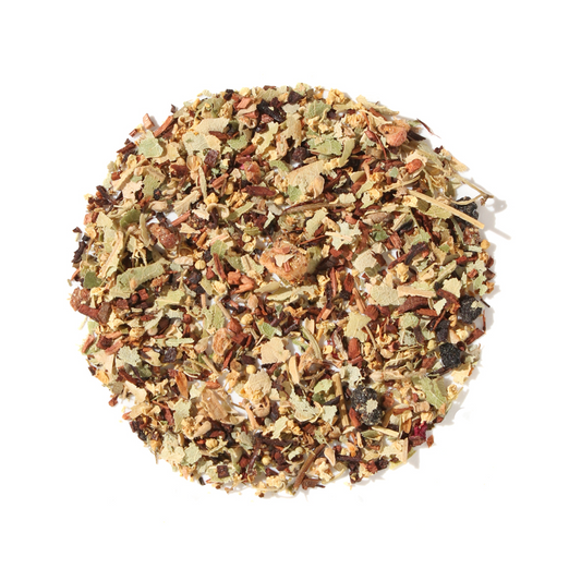 Slowly Unwind Herbal Tea (Linden Flower - Elderflower - Berry) by Plum Deluxe Tea