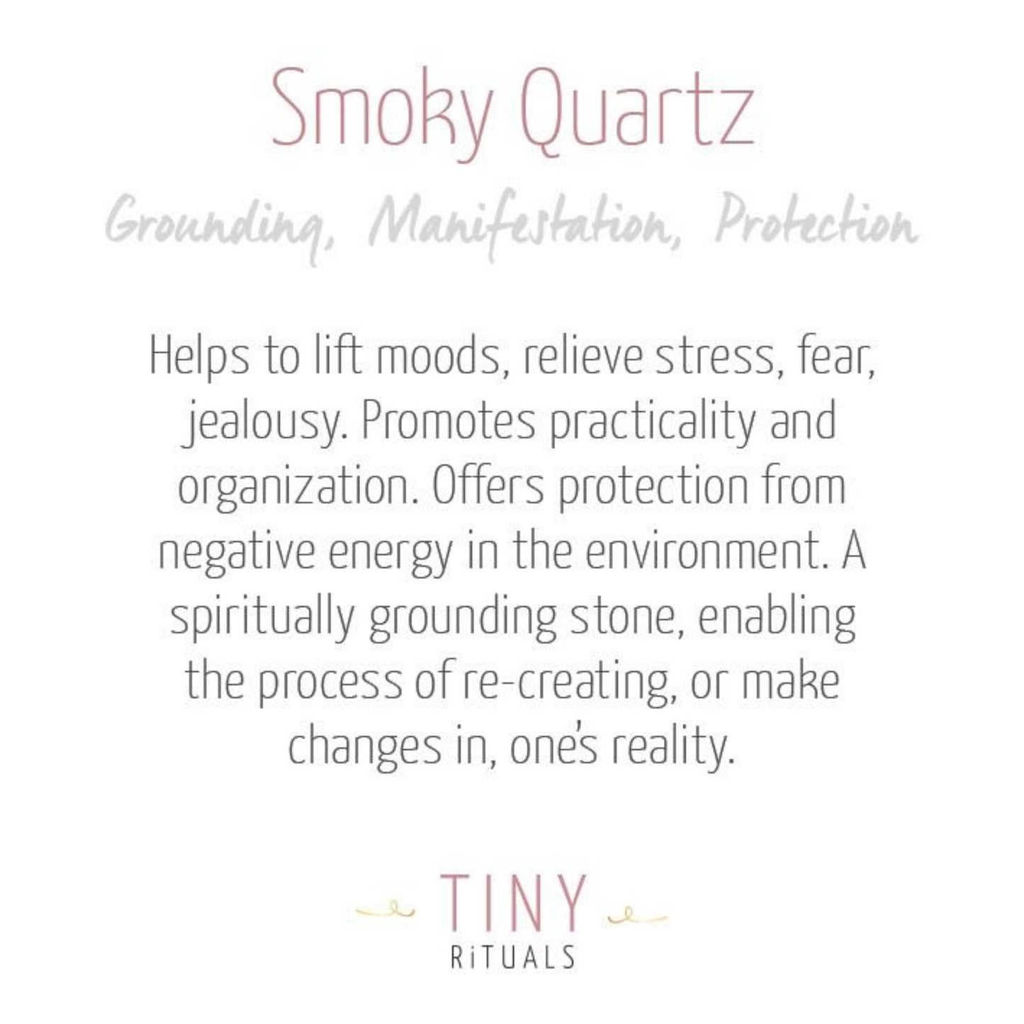 Smoky Quartz Worry Stone by Tiny Rituals