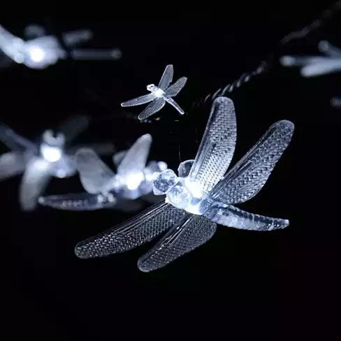 Solar Powered DragonFly LED Light String by VistaShops