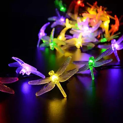 Solar Powered DragonFly LED Light String by VistaShops
