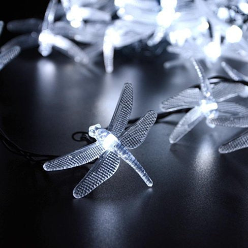 Solar Powered DragonFly LED Light String by VistaShops