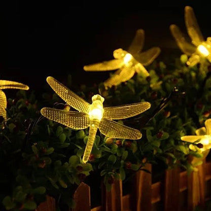 Solar Powered DragonFly LED Light String by VistaShops