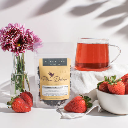 Strawberry Honeysuckle Black Tea by Plum Deluxe Tea
