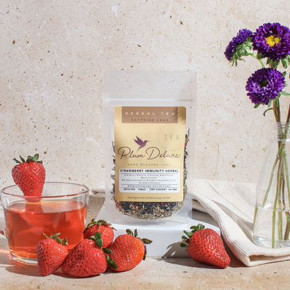 Strawberry Immunity Herbal Tea (Berries - Echinacea) by Plum Deluxe Tea