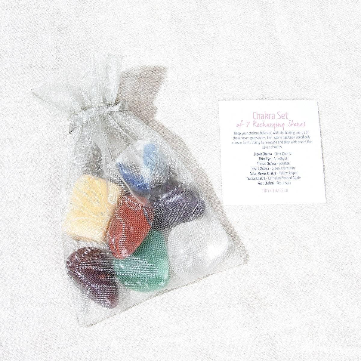 Chakra Set - 7 Recharging Stones by Tiny Rituals