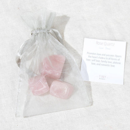 Rose Quartz Stone Set by Tiny Rituals