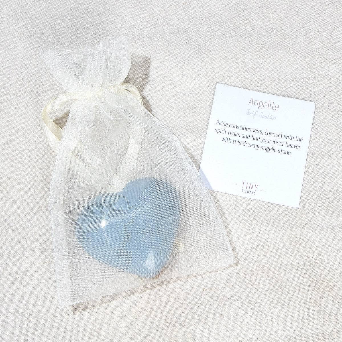 Angelite Heart by Tiny Rituals