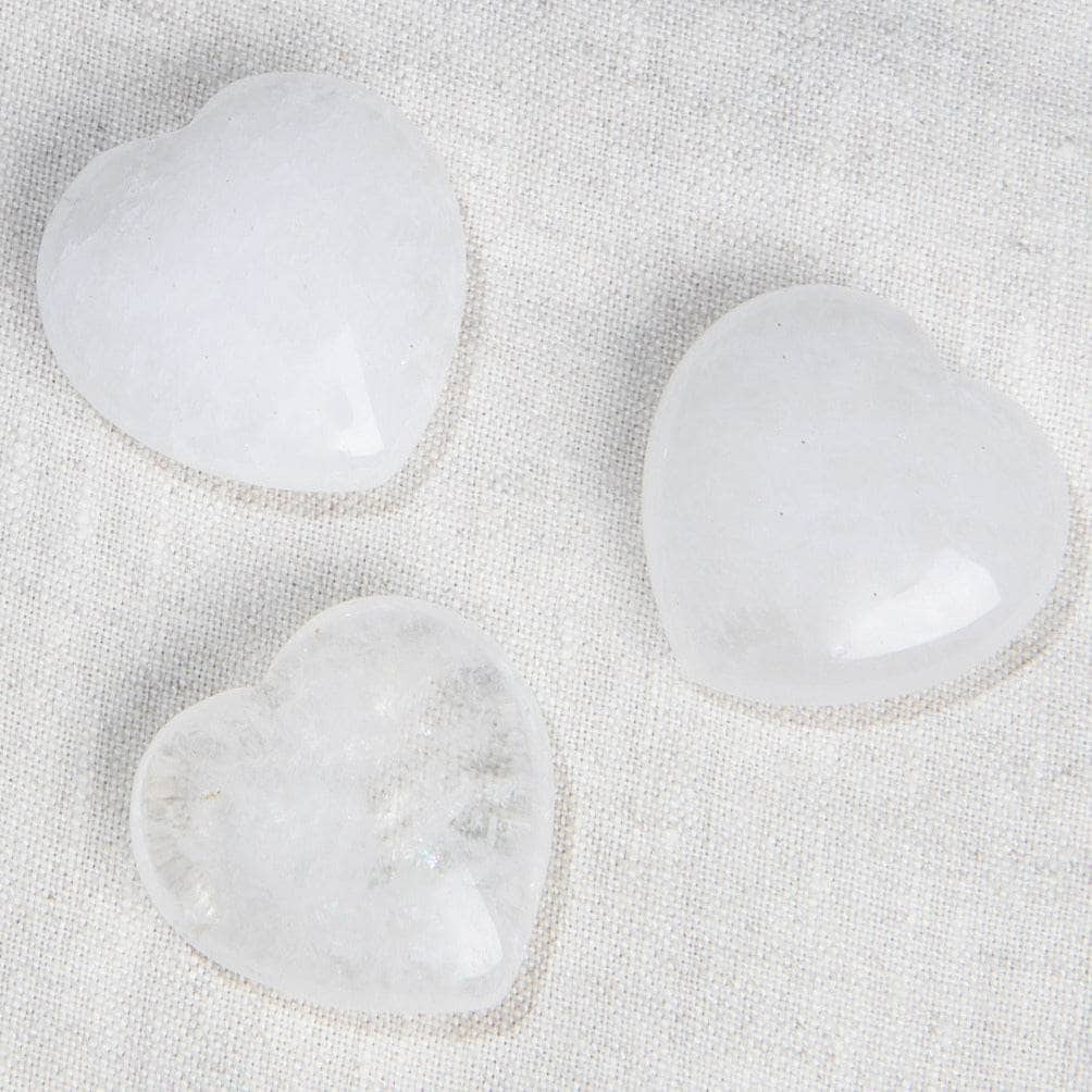 Clear Quartz Mini Heart Set by Tiny Rituals