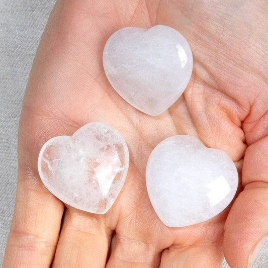 Clear Quartz Mini Heart Set by Tiny Rituals