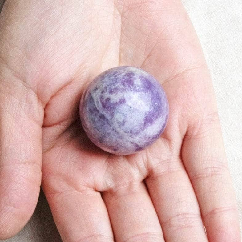 Lepidolite Sphere with Tripod by Tiny Rituals