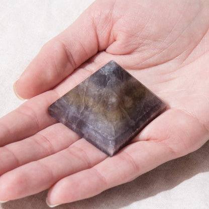 Purple Rainbow Fluorite Pyramid by Tiny Rituals