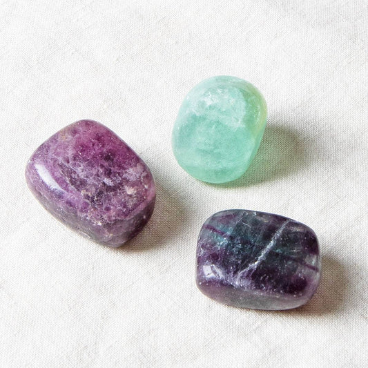 Rainbow Fluorite Stone Set by Tiny Rituals