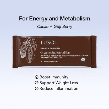 Organic Protein + Superfood Bars (24 Pack Assorted) by TUSOL Wellness
