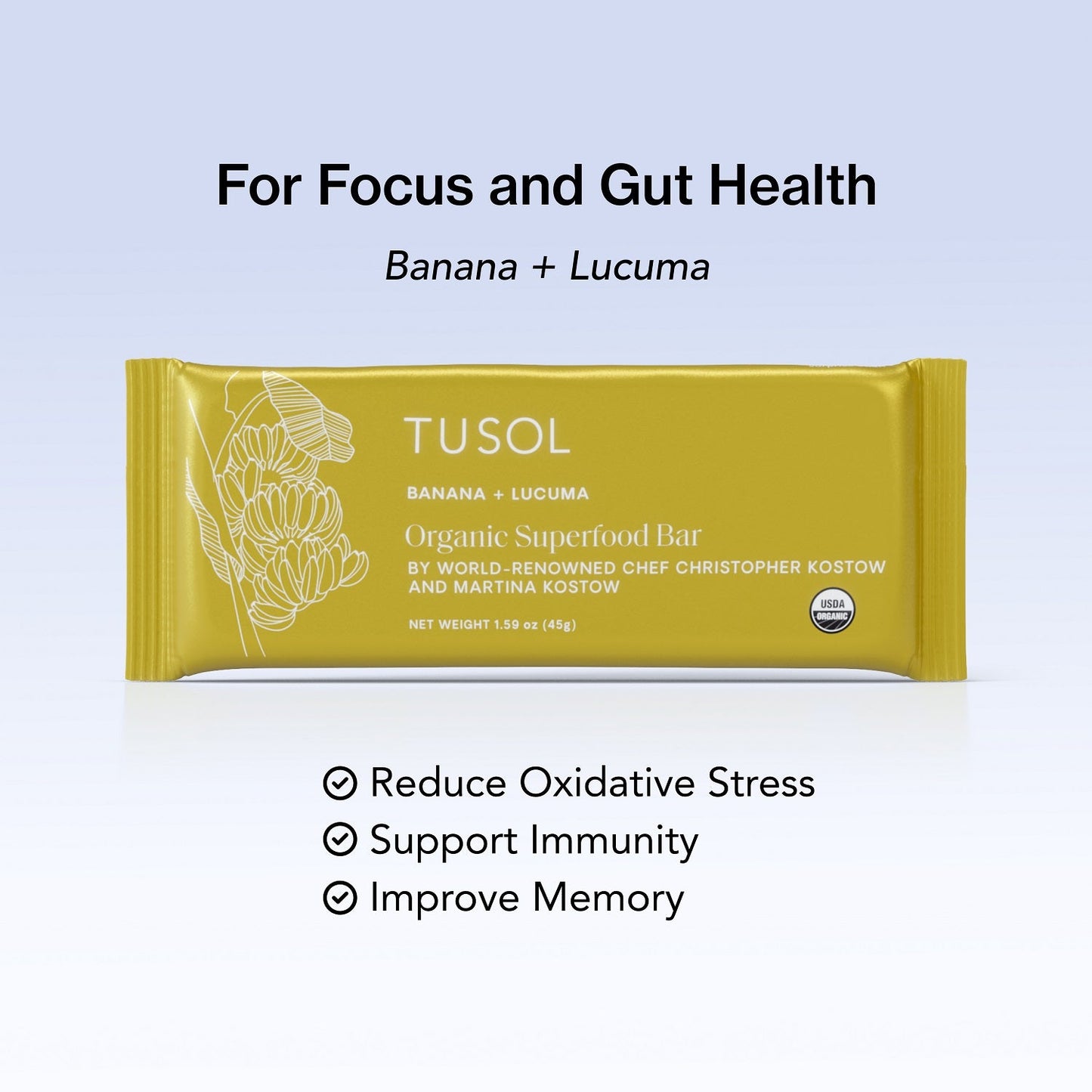 Organic Protein + Superfood Bars by TUSOL Wellness