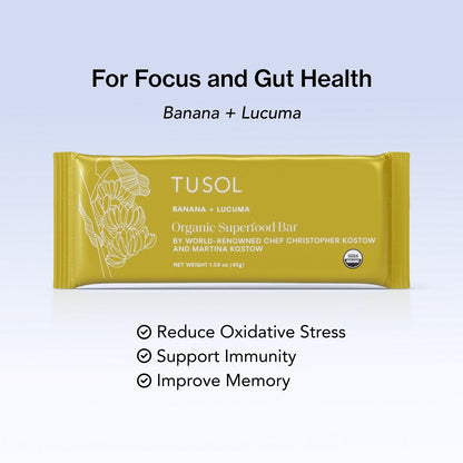 Organic Protein + Superfood Bars (24 Pack Assorted) by TUSOL Wellness