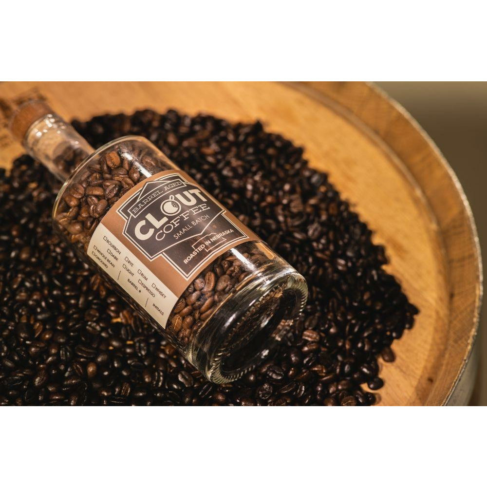 Rye Whiskey | Whole Bean Gift Bottle 10oz by Clout Coffee