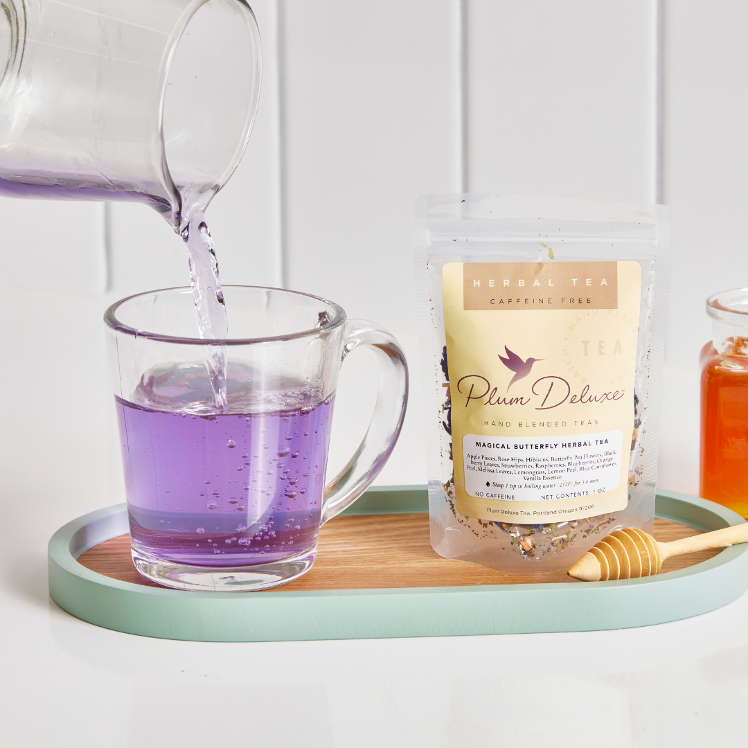 Magical Butterfly Herbal Tea (Butterfly Pea Flower / Berries) by Plum Deluxe Tea