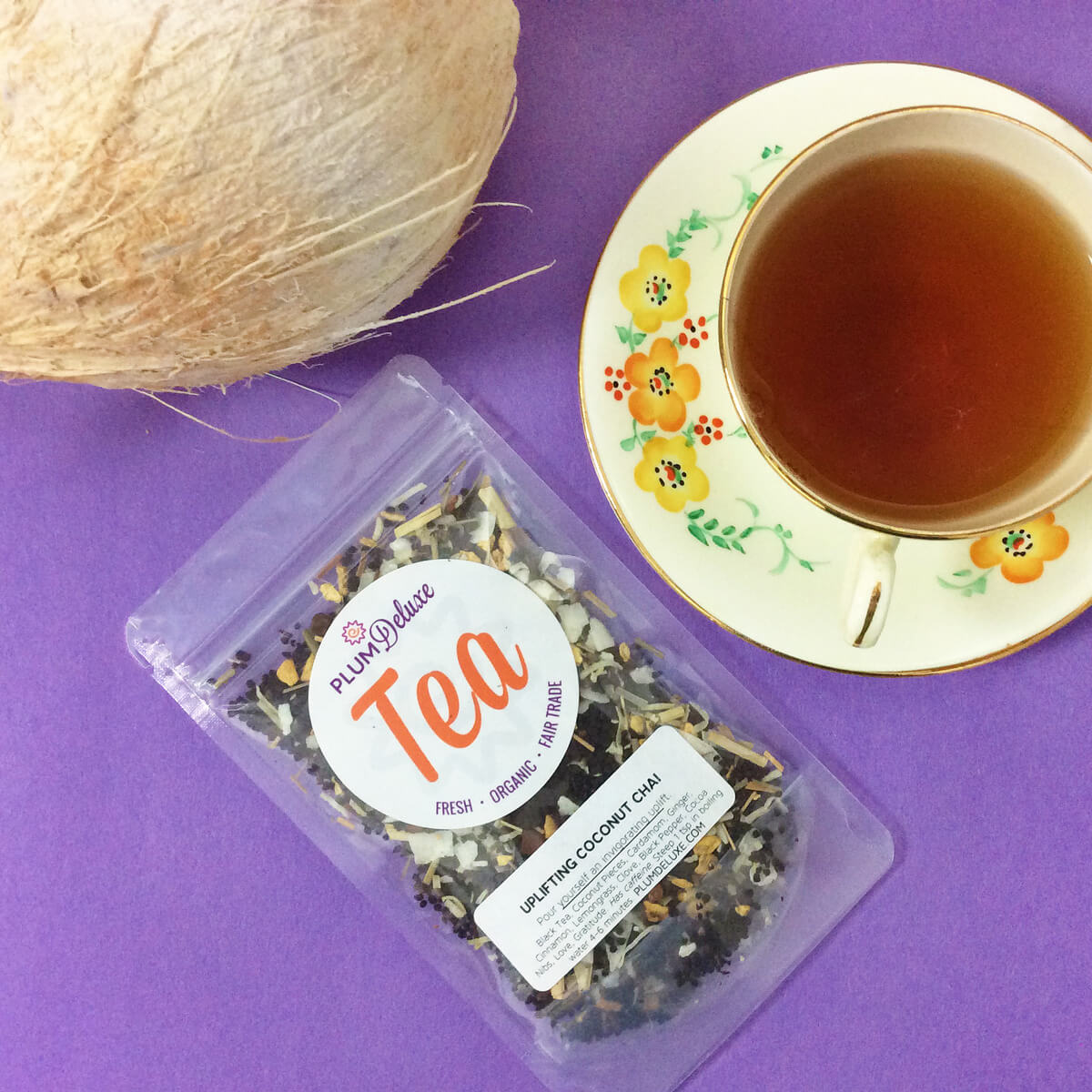 Uplifting Coconut Chai by Plum Deluxe Tea