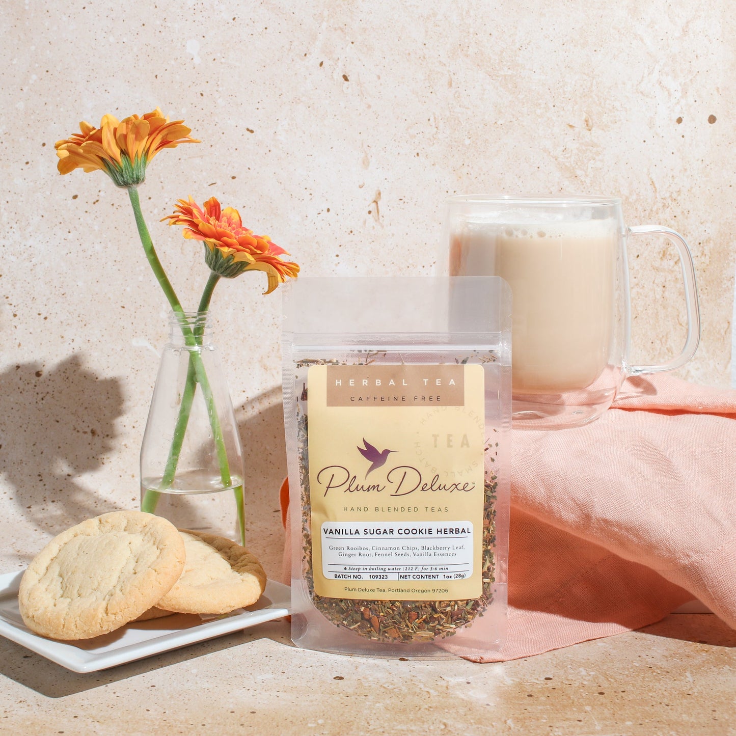 Vanilla Sugar Cookie Herbal Dessert Tea by Plum Deluxe Tea