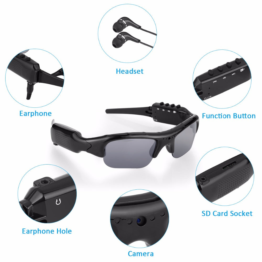 Video Recording Sunglasses With MP3 Player Let the action begin by VistaShops