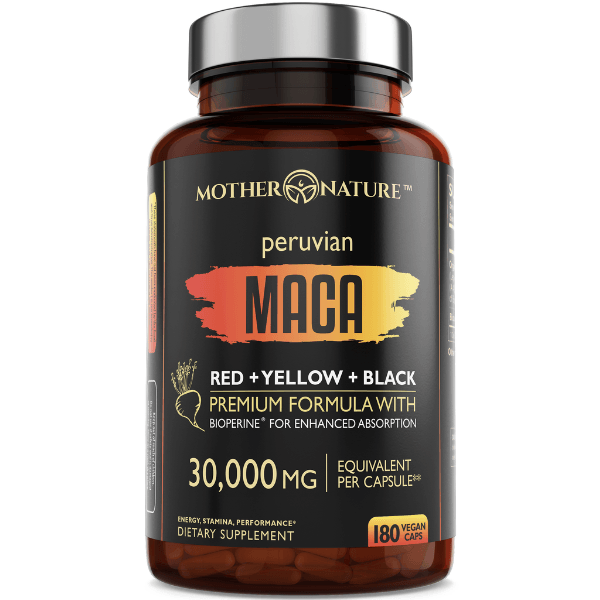 Maca Capsules Extra Strength by Mother Nature Organics