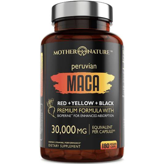 Maca Capsules Extra Strength by Mother Nature Organics