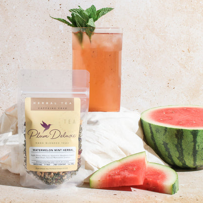 Watermelon Mint Herbal Tea by Plum Deluxe Tea