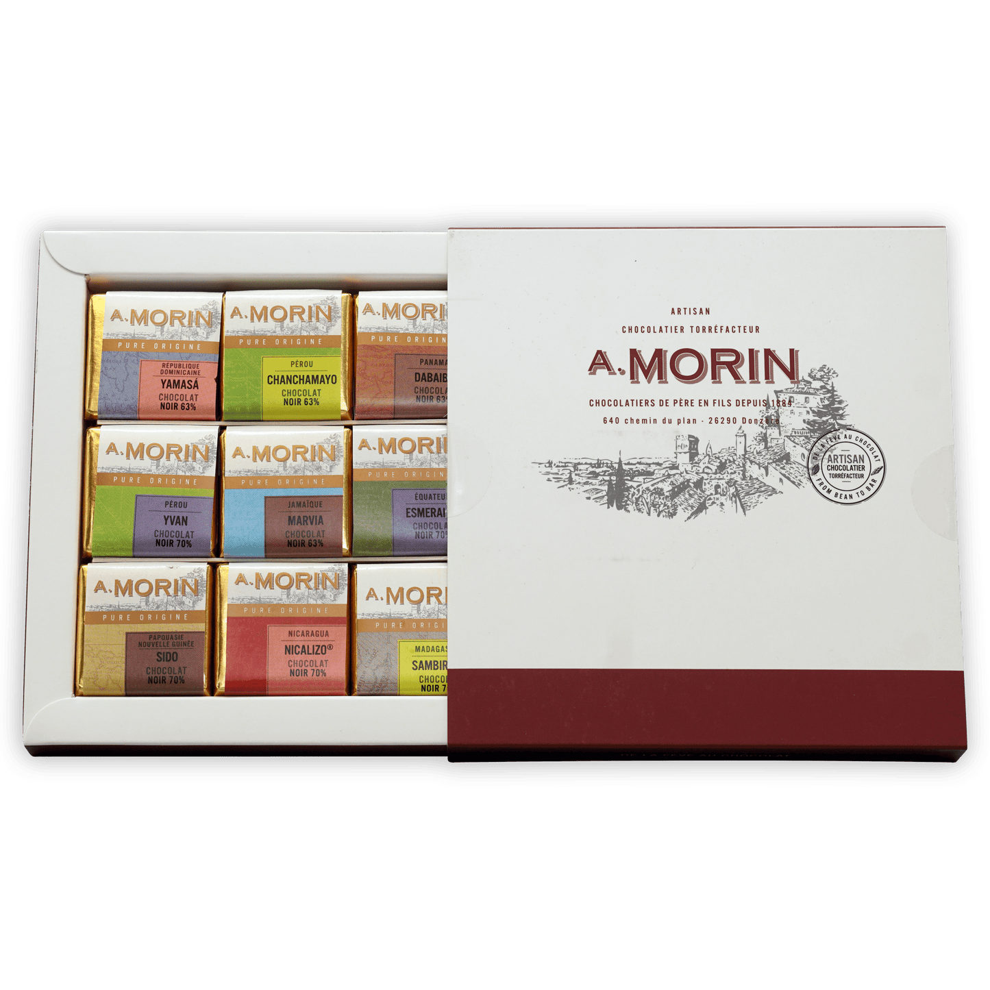 A. Morin Dark Chocolate Tasting Box by Bar & Cocoa