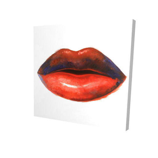 Red lipstick - 12x12 Print on canvas