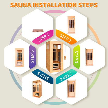 Single Graphene Far Infrared Sauna Room Dual Audio Bluetooth