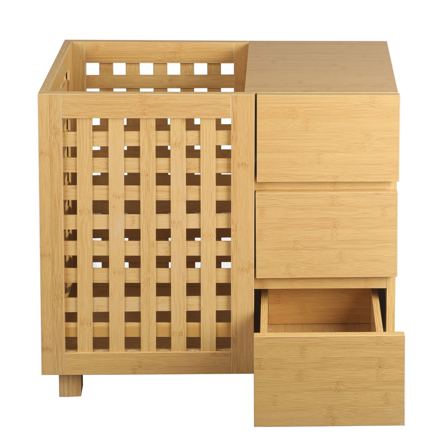 Bathroom storage basket with drawer