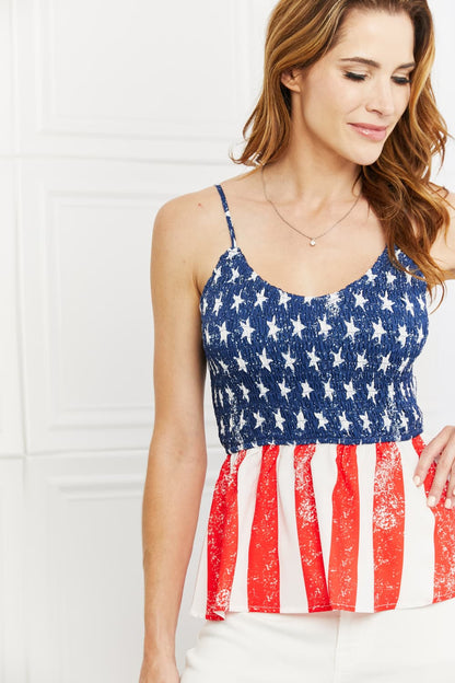 BiBi American Beauty Ruffle Tank Top