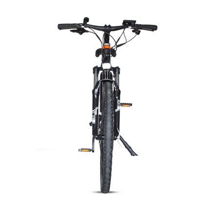 26\'\' Mountain Electric Bike for Adults Aluminum Alloy Frame 350W Motor 48V 12.8AH Removable Battery Shimano 7 Speed Suspension Fork for Various Road Conditions