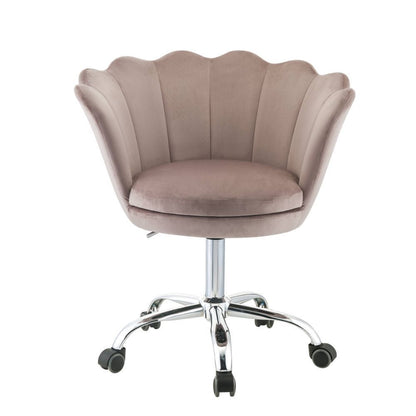 ACME Micco Office Chair, Rose Quartz Velvet & Chrome 92938