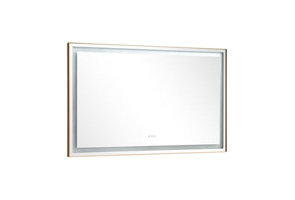 84*36 LED Lighted Bathroom Wall Mounted Mirror with High Lumen+Anti-Fog Separately Control