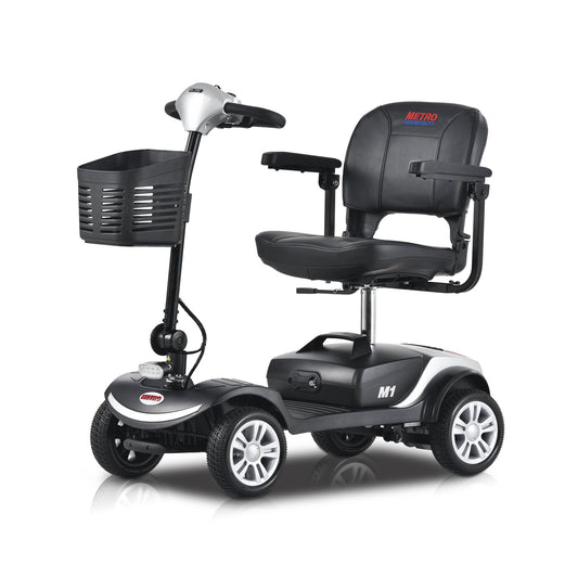 Four wheels Compact Travel Mobility Scooter with 300W Motor for Adult-300lbs,  SILVER