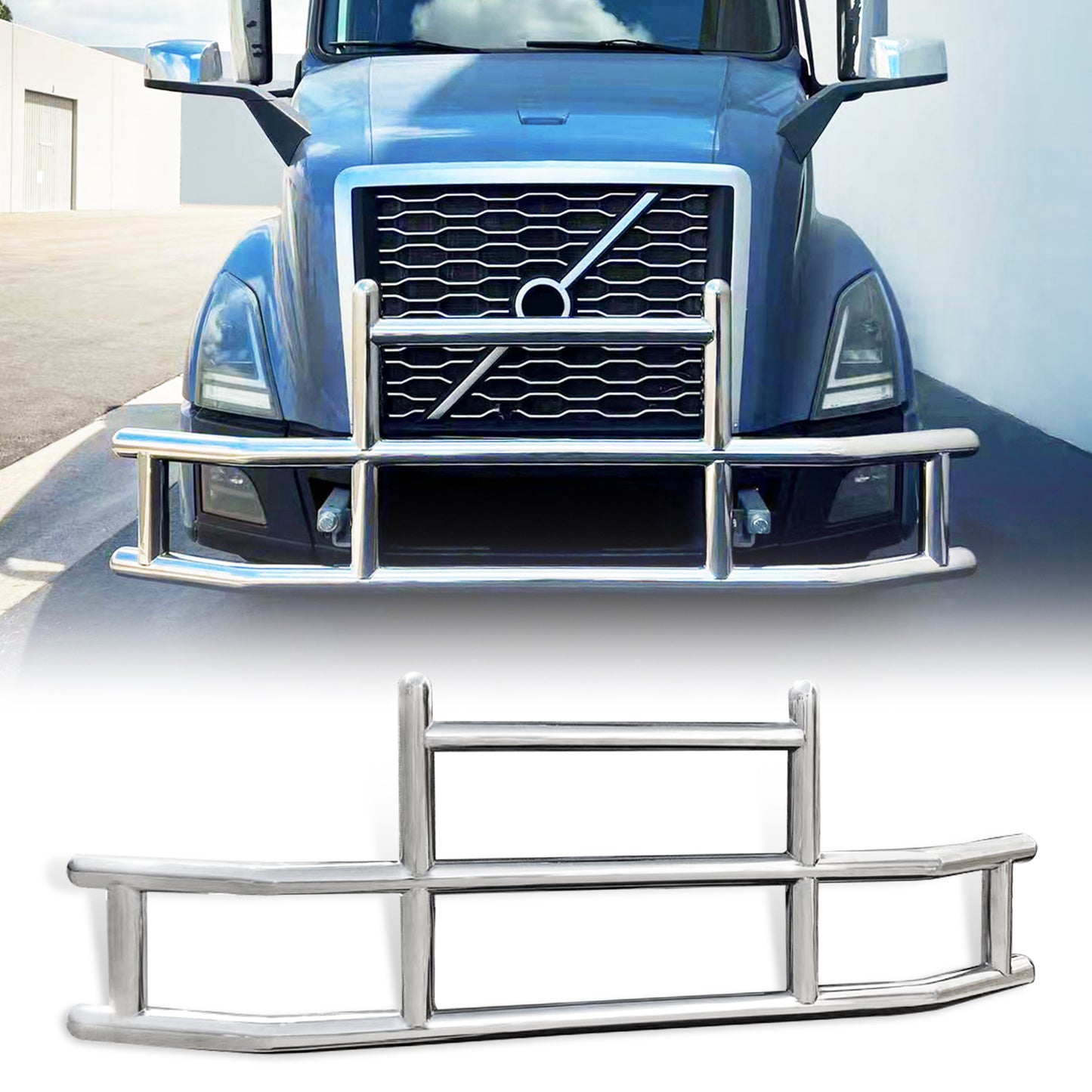 Stainless Steel Integrated Deer Guard Bumper S76Y889 (S03)