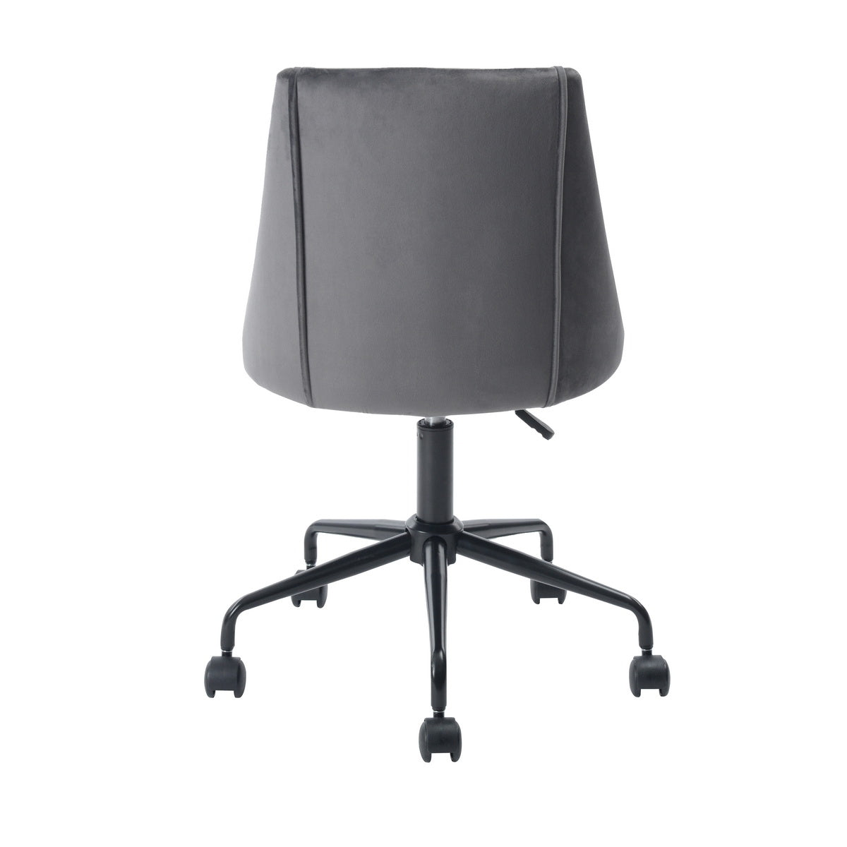 Velvet Upholstered Task Chair/ Home Office Chair - Grey