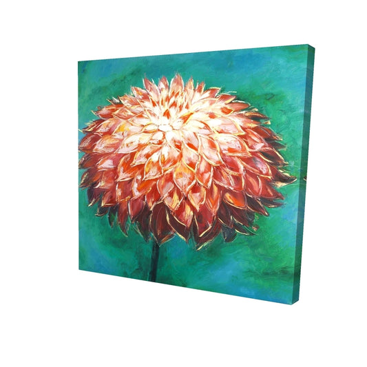 Abstract dahlia flower - 12x12 Print on canvas