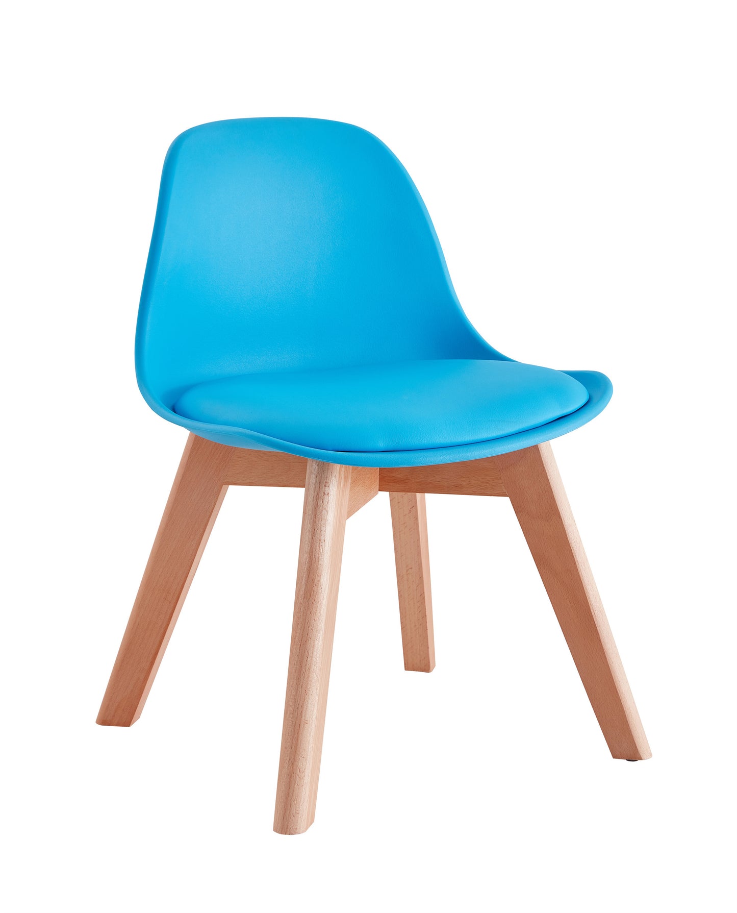 BB chair ,wood leg; pp back with cushion, BLUE, 2 pcs per set