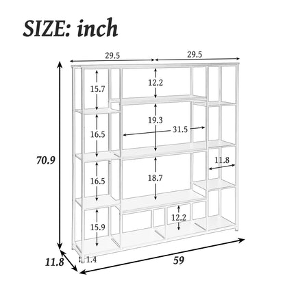 [VIDEO] Bookcase and Bookshelf, Home Office 5 Tier Bookshelf, Open Freestanding Storage Shelf with Metal Frame, Brown