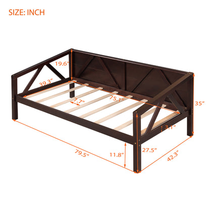 Twin size Daybed, Wood Slat Support, Espresso