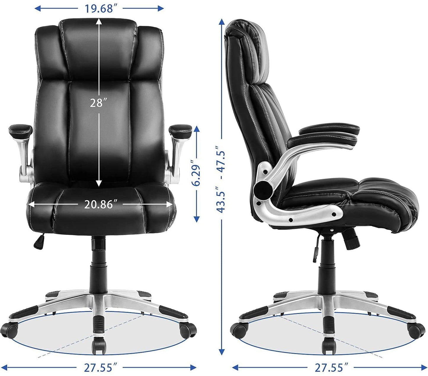 Vanbow.Adjustable rotary office executive chair/PU leather