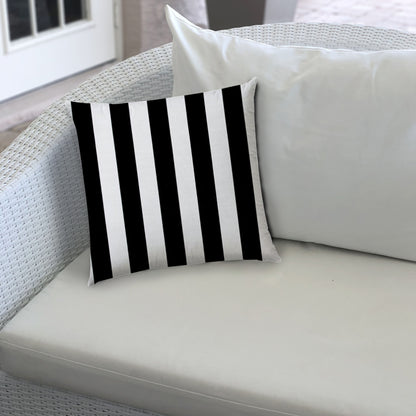 CABANA SMALL Black Indoor/Outdoor Pillow - Sewn Closure