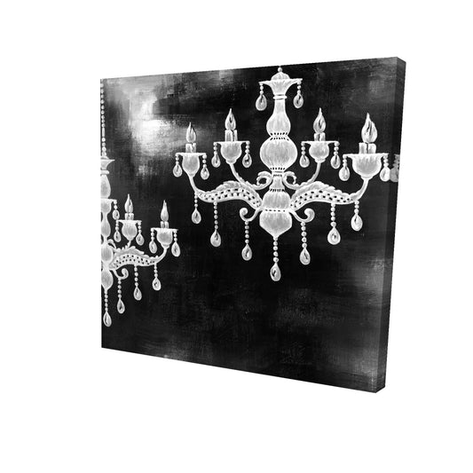 White chandeliers - 32x32 Print on canvas