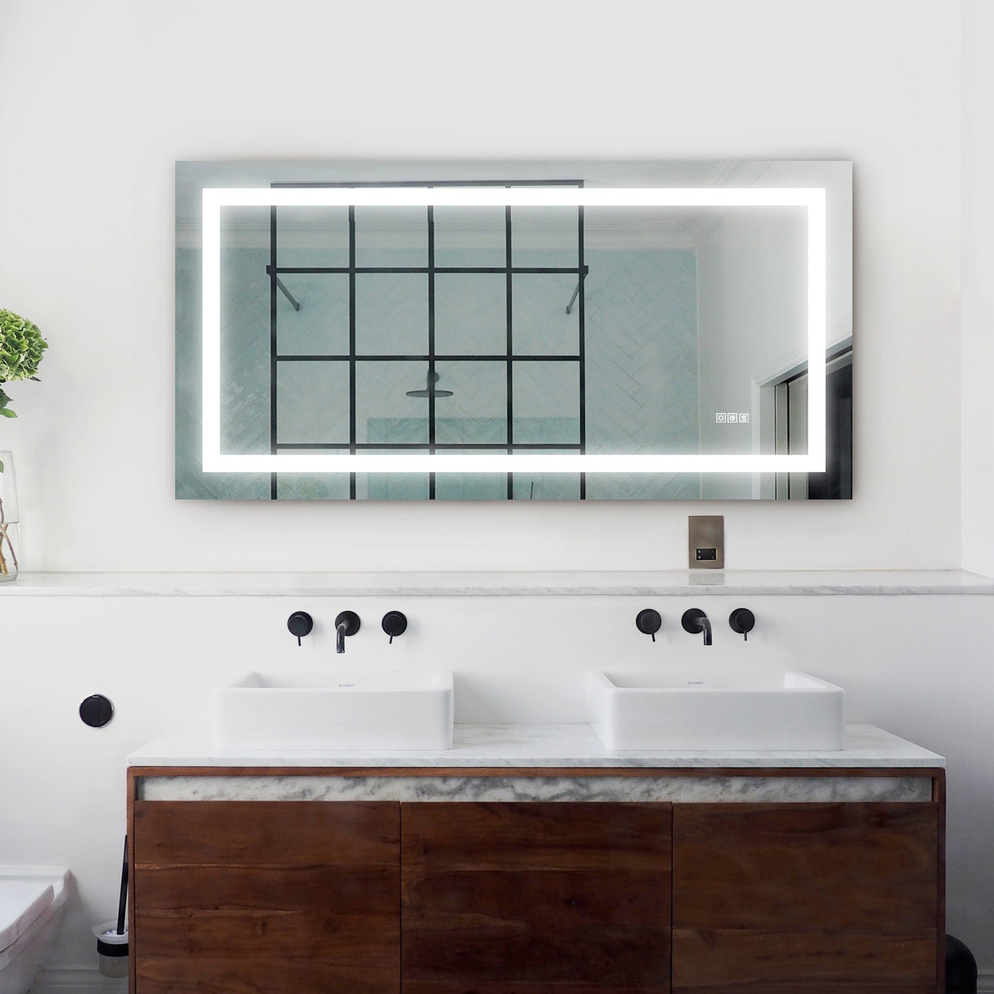 LED Bathroom Mirror 72x36  Inch with lights, anti-Fog & Dimming Led Bathroom Vanity Mirror