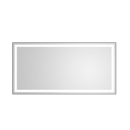 72 in. W x 36 in. H   LED Single Bathroom Vanity Mirror in Polished Crystal Bathroom Vanity LED Mirror with 3 Color Lights Mirror for Bathroom Wall  Smart Lighted Vanity Mirrors