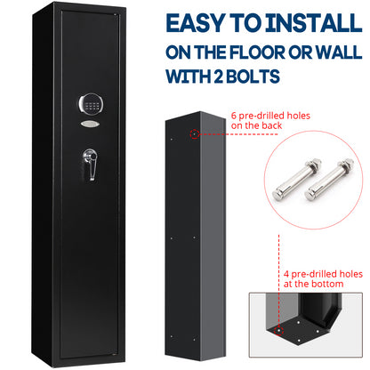 Digital keypad Gun Safe Quick Access Electronic Firearm Storage Steel Security Cabinet for 4 rifles