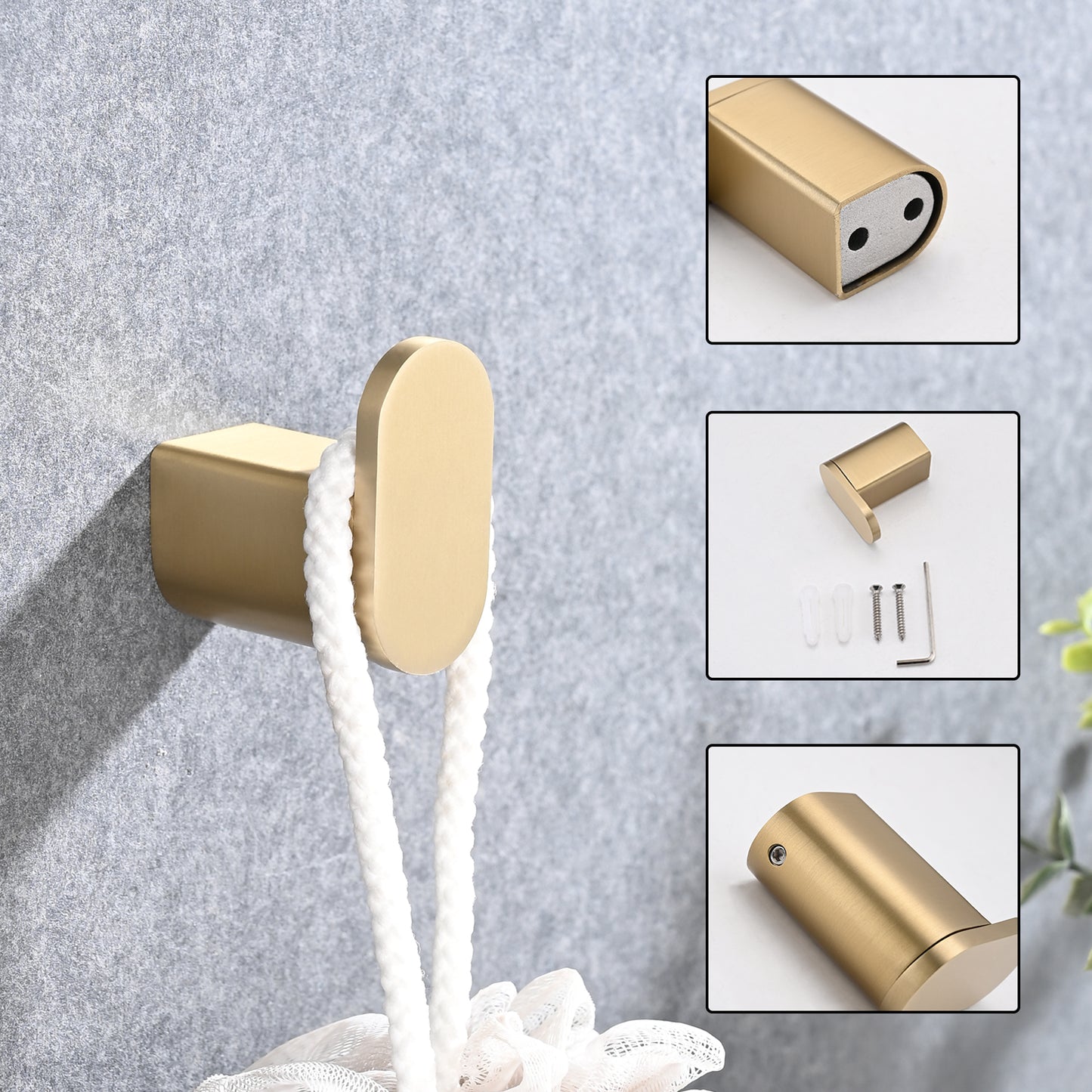 Wall Mounted 4-Piece Bathroom Accessories