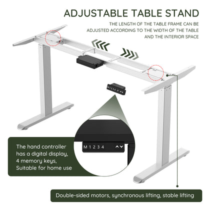 Electric Stand up Desk Frame - ErGear Height Adjustable Table Legs Sit Stand Desk Frame Up to  Ergonomic Standing Desk Base Workstation Frame Only